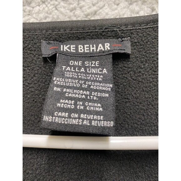 IKE BEHAR Reversible Wrap Shawl One Size Gray Black Soft Poncho Oversize - Picture 3 of 4